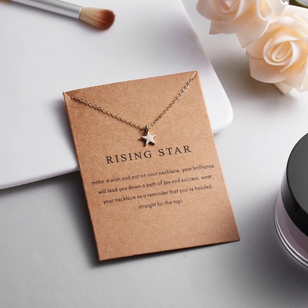 New Rising Star inspirational necklace with card